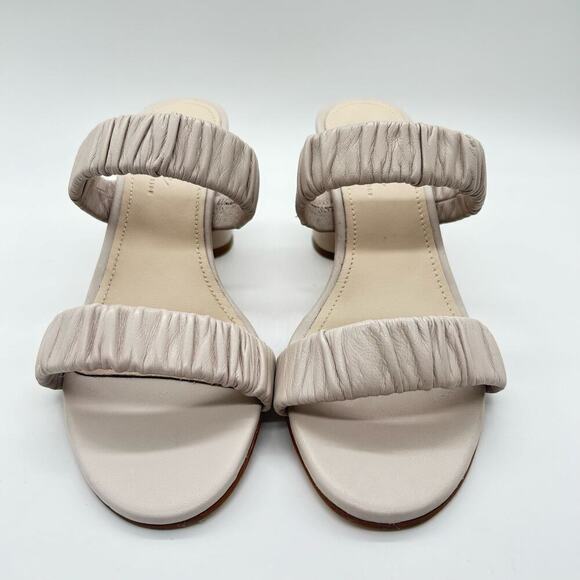 Journee Collection Sandals Womens 8.5 Off‎ White Vidda Leather MSRP $149 NEW - Picture 1 of 14
